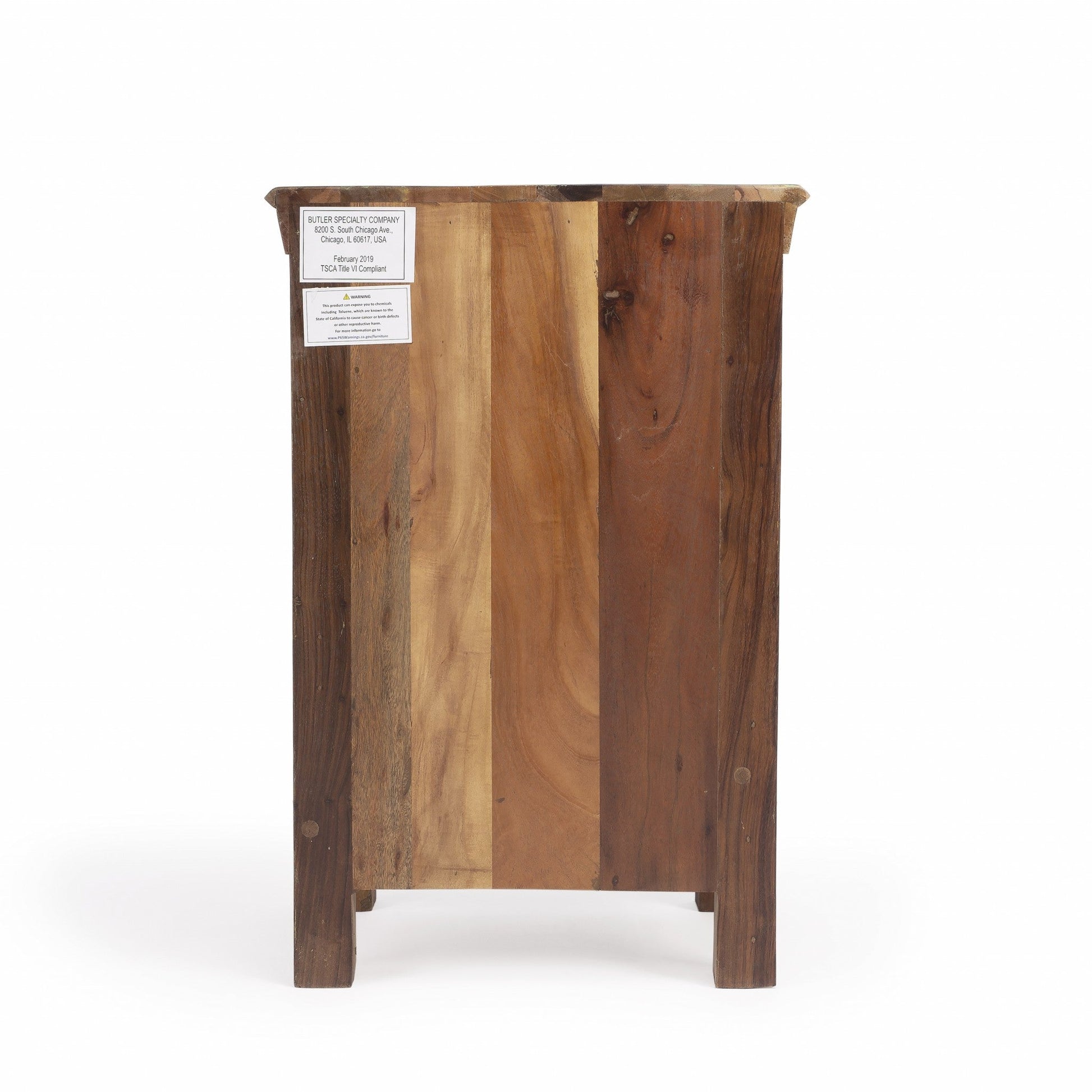 HomeRoots 16" Modern Three Drawer Accent Chest With Rustic Finish