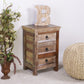 HomeRoots 16" Modern Three Drawer Accent Chest With Rustic Finish