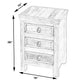 HomeRoots 16" Modern Three Drawer Accent Chest With Rustic Finish
