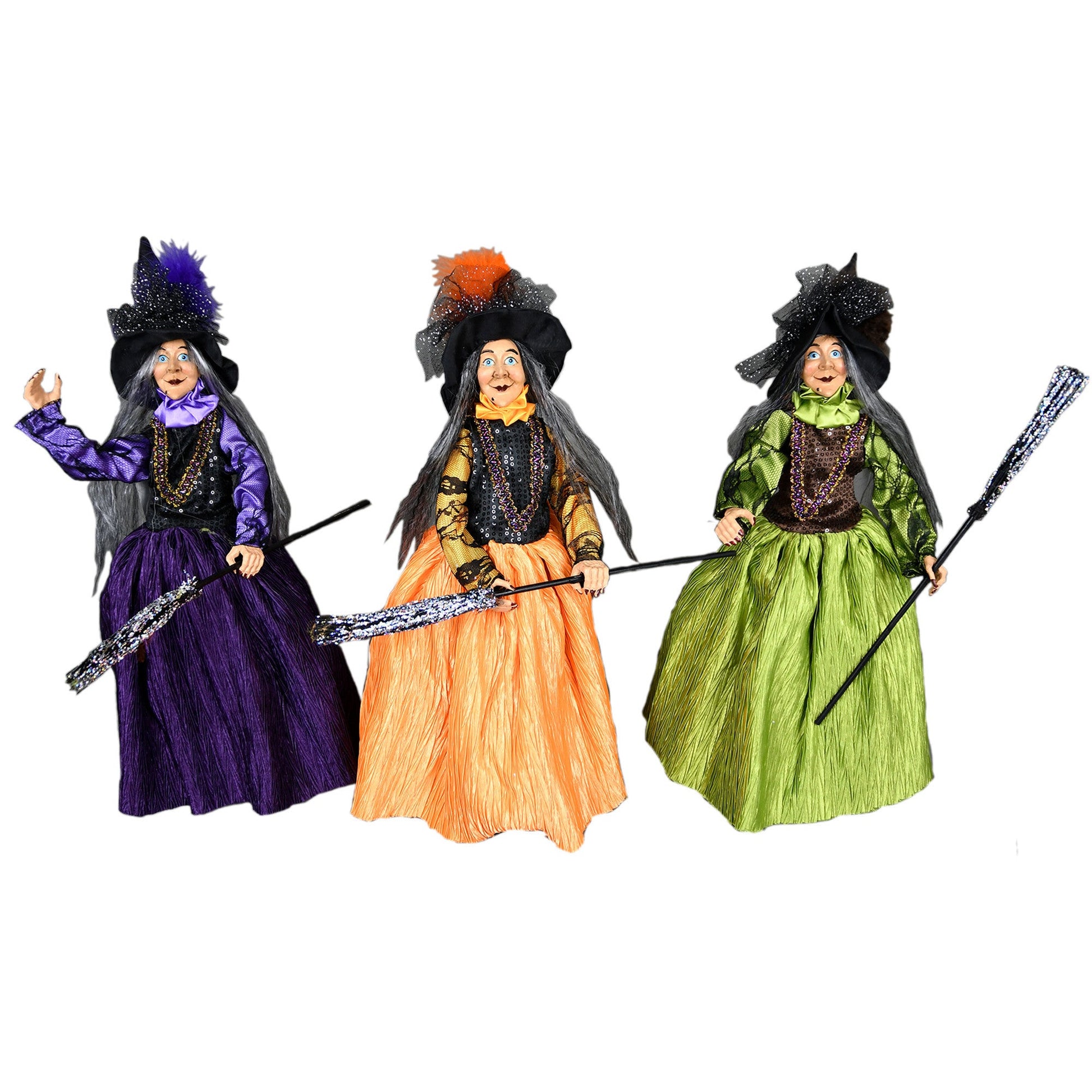 HomeRoots 16" Set of Three Witch Sisters Sculptures