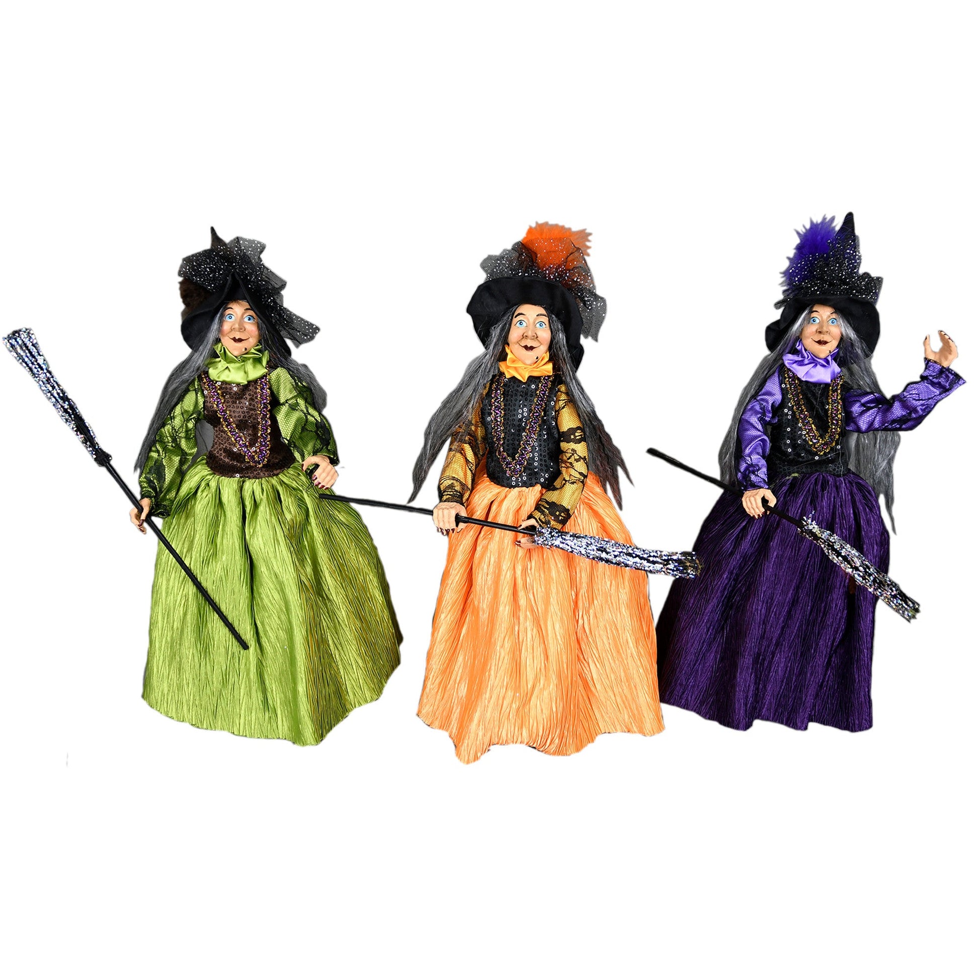 HomeRoots 16" Set of Three Witch Sisters Sculptures