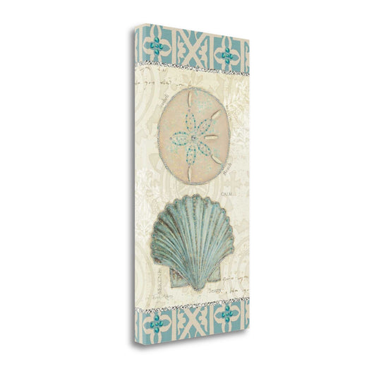 HomeRoots 16" Soft Vintage Beach Treasures Journal Giclee Print on Gallery Wrap Canvas Wall Art