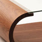 HomeRoots 16" Walnut Veneer MDF and Glass Coffee Table