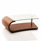 HomeRoots 16" Walnut Veneer MDF and Glass Coffee Table