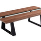 HomeRoots 16" Walnut Veneer Metal and Glass Coffee Table