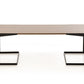 HomeRoots 16" Walnut Veneer and Metal Coffee Table