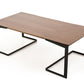 HomeRoots 16" Walnut Veneer and Metal Coffee Table