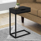 HomeRoots 16" x 10.25" x 24.5" Black Metal Accent Table With Drawer
