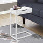 HomeRoots 16" x 10.25" x 24.5" White Metal Accent Table With Drawer