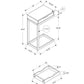 HomeRoots 16" x 10.25" x 24.5" White Metal Accent Table With Drawer