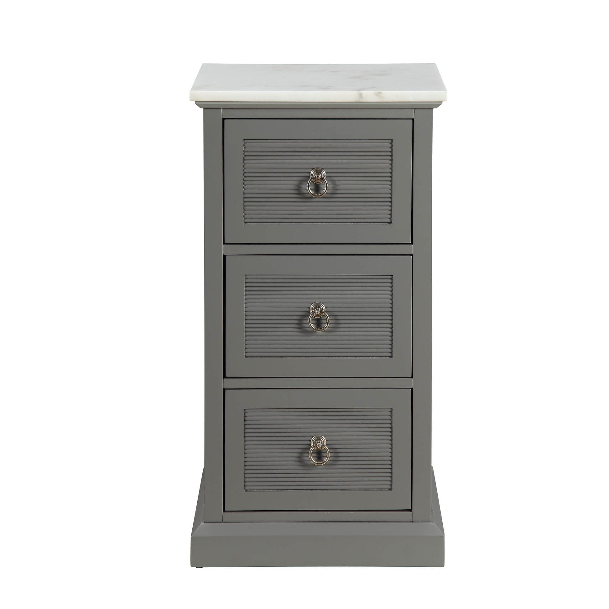 HomeRoots 16" x 13" x 30" MDF Cabinet In Grey