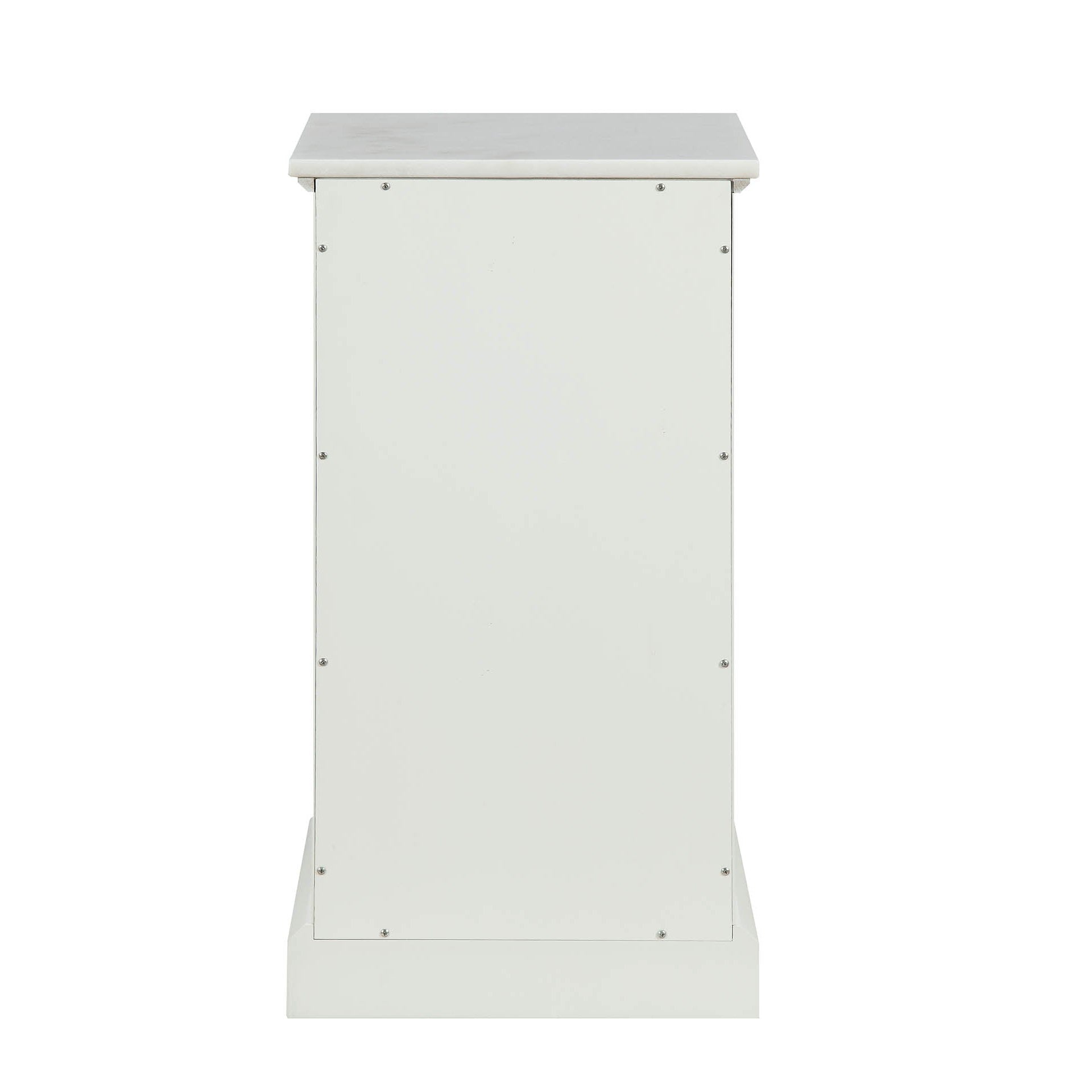 HomeRoots 16" x 13" x 30" MDF Cabinet In White Finish