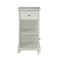 HomeRoots 16" x 13" x 30" MDF Cabinet In White Finish