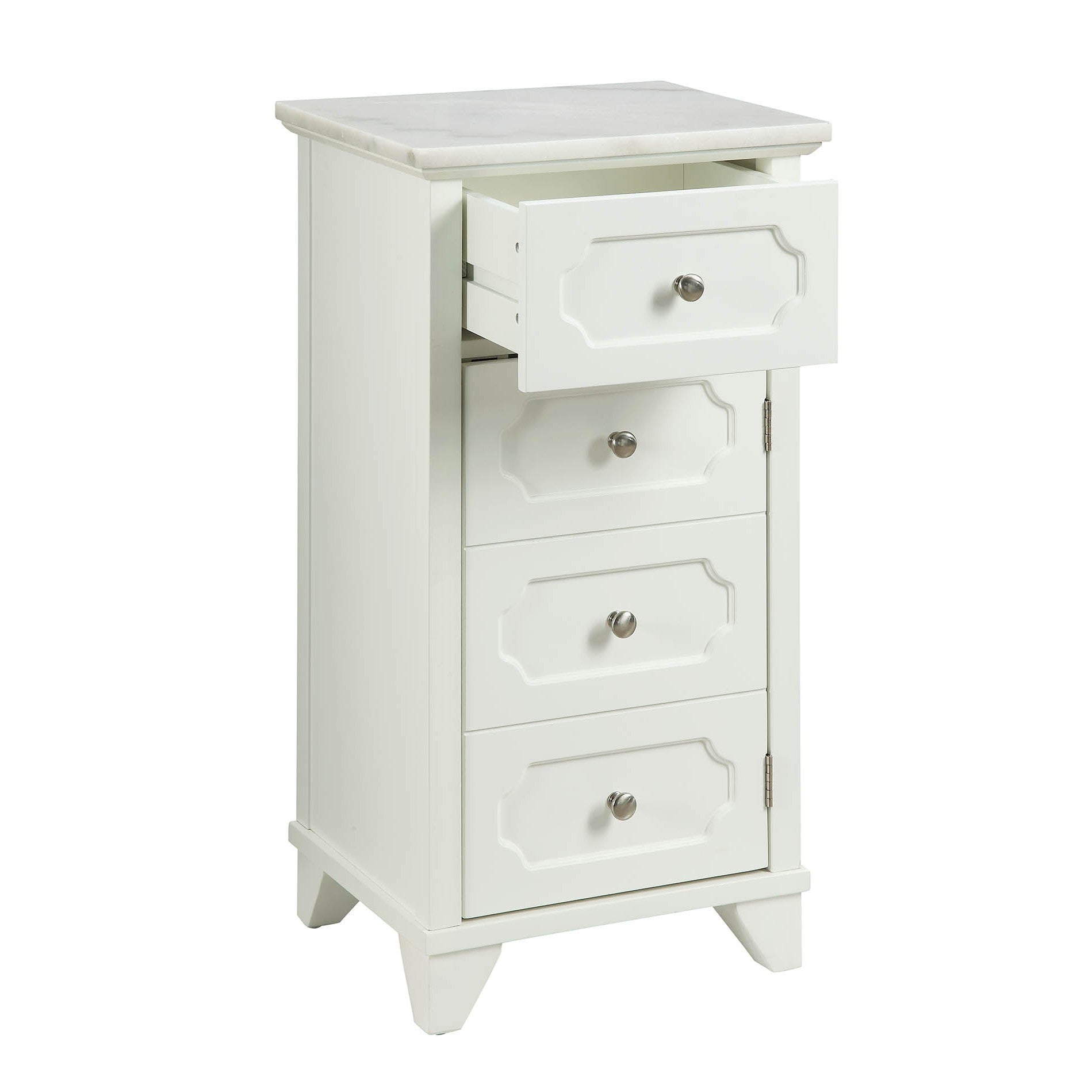 HomeRoots 16" x 13" x 30" Stunning Cabinet In White