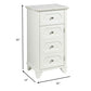 HomeRoots 16" x 13" x 30" Stunning Cabinet In White