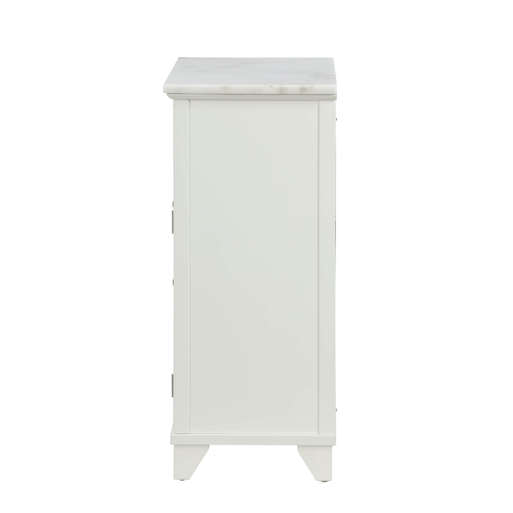 HomeRoots 16" x 13" x 30" White Cabinet