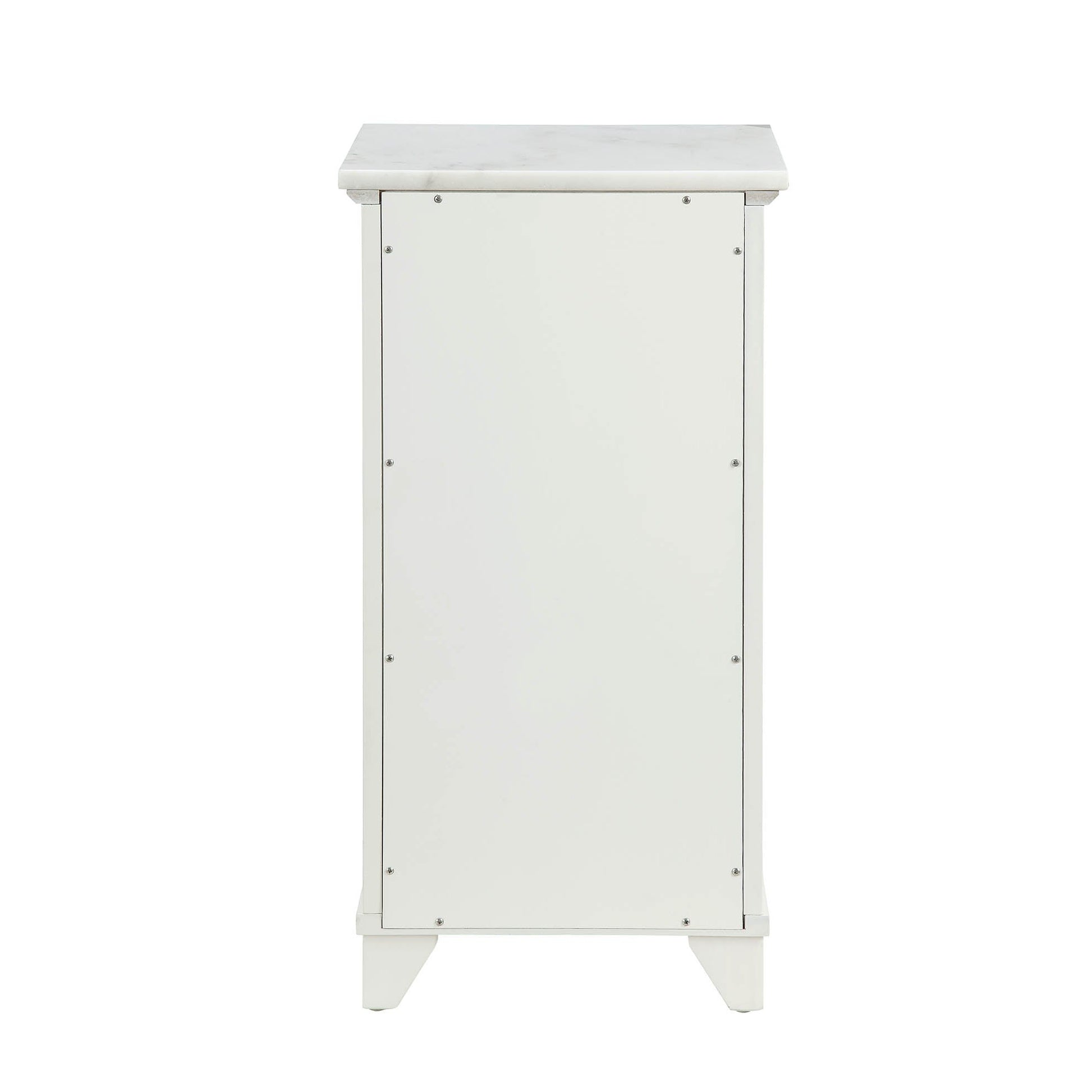 HomeRoots 16" x 13" x 30" White Cabinet