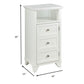 HomeRoots 16" x 13" x 30" White Cabinet