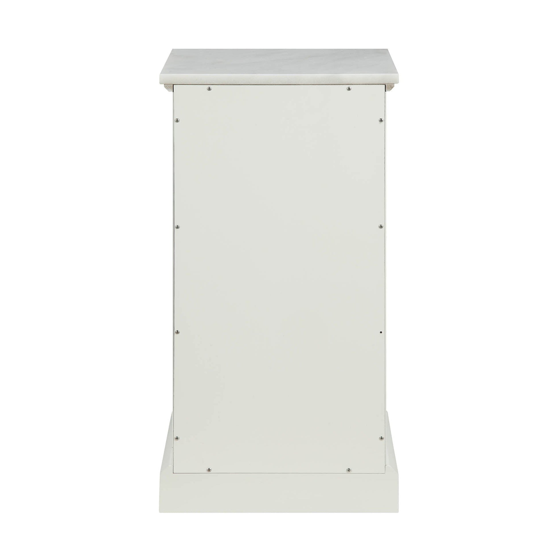 HomeRoots 16" x 13" x 30" White Classy Cabinet