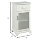 HomeRoots 16" x 13" x 30" White Classy Cabinet