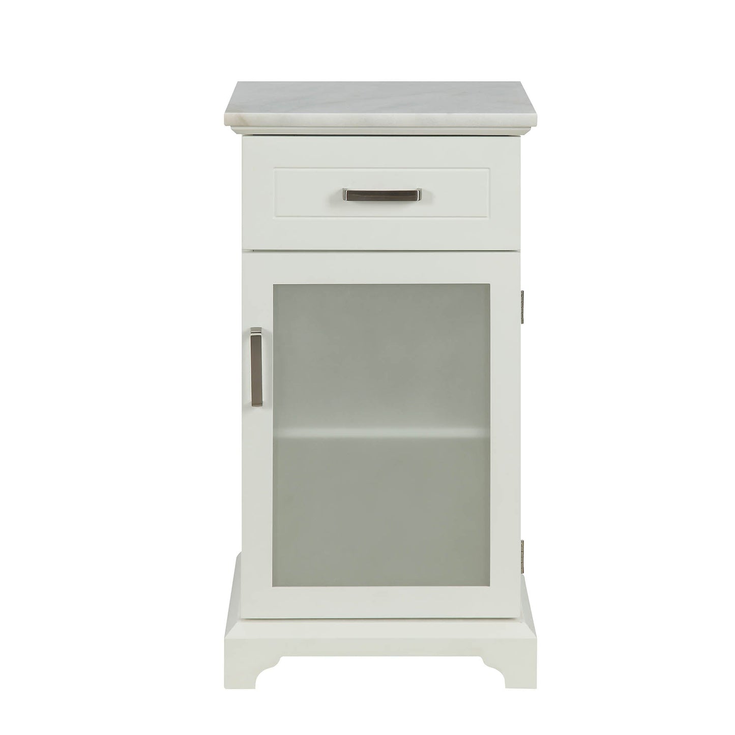 HomeRoots 16" x 13" x 30" White Classy Cabinet