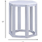 HomeRoots 16" x 18" x 20" 2-Piece End Table With Silver Marble Wood Finish