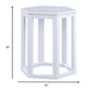 HomeRoots 16" x 18" x 20" 2-Piece End Table With White Marble Wood Finish