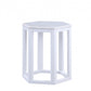 HomeRoots 16" x 18" x 20" 2-Piece End Table With White Marble Wood Finish