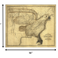 HomeRoots 16" x 20" Eagle Map of America c1833 Vintage Poster Wall Art