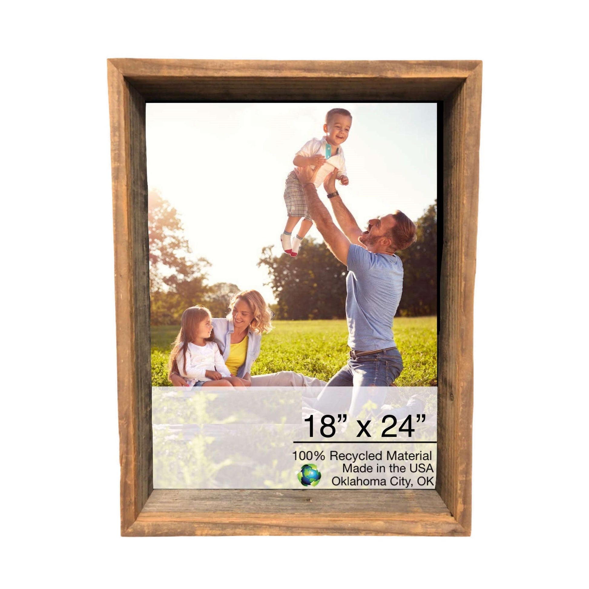 HomeRoots 16" x 20" Natural Weathered Grey Picture Frame