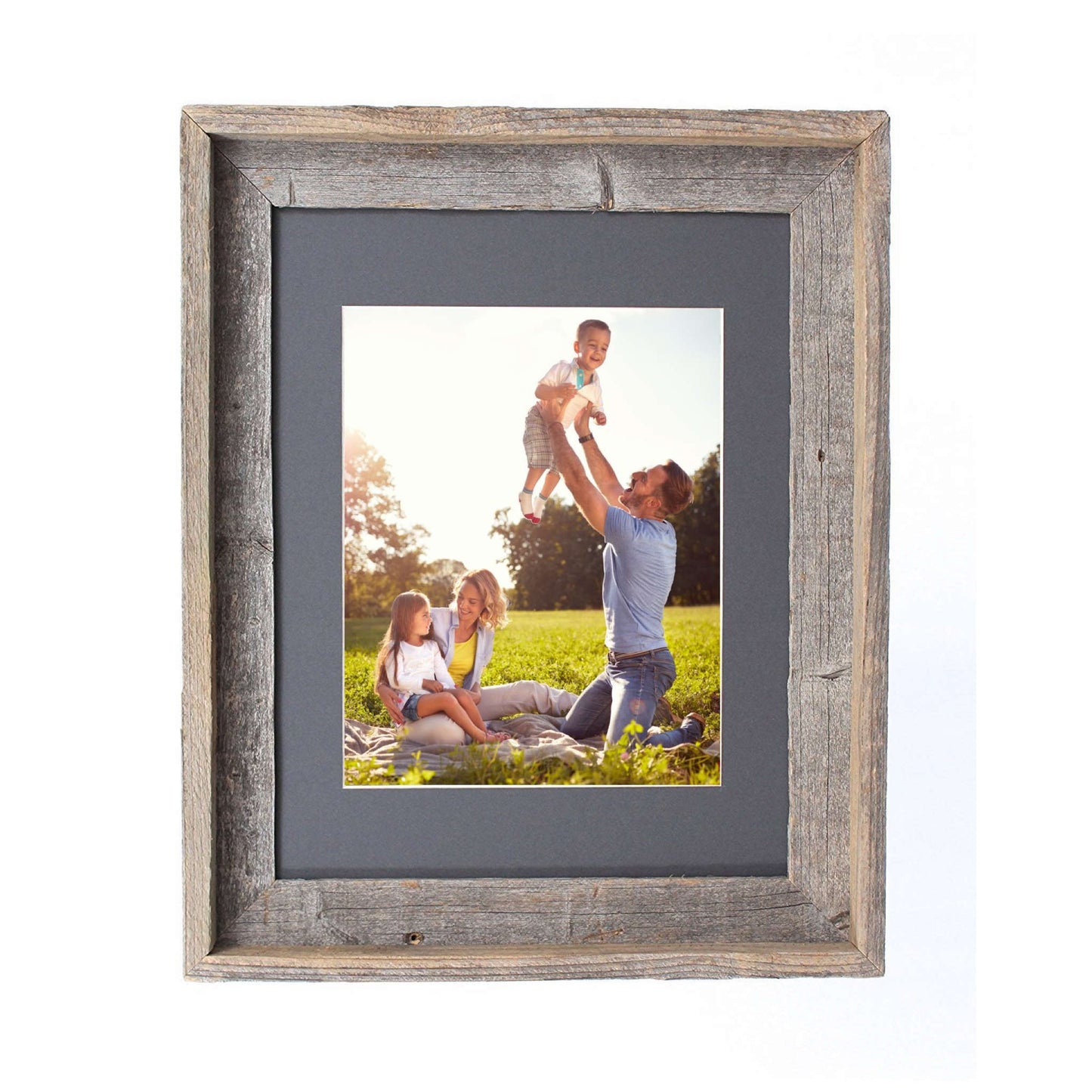 HomeRoots 16" x 20" Rustic Cinder Picture Frame with Plexiglass Holder