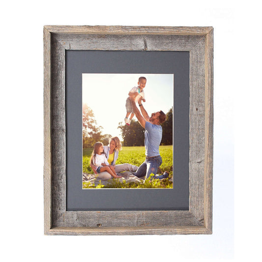 HomeRoots 16" x 20" Rustic Cinder Picture Frame with Plexiglass Holder