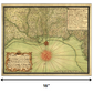 HomeRoots 16" x 20" c1747 Map of the Gulf Coast Vintage Poster Wall Art