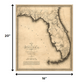 HomeRoots 16" x 20" c1823 Early Map Of Florida Vintage Poster Wall Art