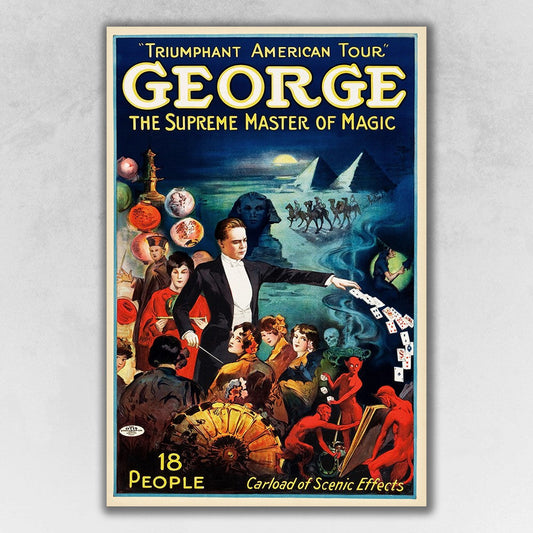 HomeRoots 16" x 24" George the Supreme Master Vintage Magic Poster Wall Art