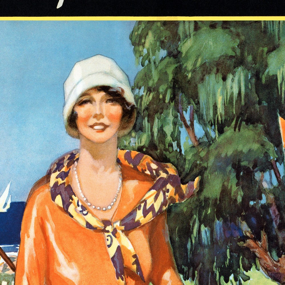HomeRoots 16" x 24" Gulf Coast Golf 1932 Vintage Travel Poster Wall Art