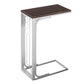 HomeRoots 16" x 9" x 24.5" MDF Top And Metal Base Accent Table in Cherry and White Finish
