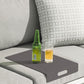 HomeRoots 16.5" x 12" x 2.5" Aluminum Tray in Gray Finish