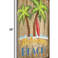 HomeRoots 17" Faux Wooden Beach Signboard Giclee Wrap Canvas Wall Art