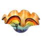 HomeRoots 17" Mouth Blown Floppy Design Art Glass Centerpiece Bowl