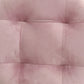 HomeRoots 17" Pink Tufted Velvet Stool With Gold Base Finish