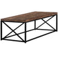 HomeRoots 17" Reclaimed Wood Particle Board and Black Metal Coffee Table