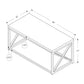 HomeRoots 17" Reclaimed Wood Particle Board and Black Metal Coffee Table