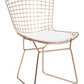 HomeRoots 17" x 17" Faux Leather Seat Cushion in White Finish