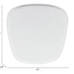 HomeRoots 17" x 17" Faux Leather Seat Cushion in White Finish