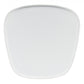 HomeRoots 17" x 17" Faux Leather Seat Cushion in White Finish