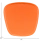 HomeRoots 17" x 17" Synthetic Solid Color Dining Chair Cushion Seat Cushion in Orange Finish