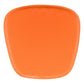 HomeRoots 17" x 17" Synthetic Solid Color Dining Chair Cushion Seat Cushion in Orange Finish