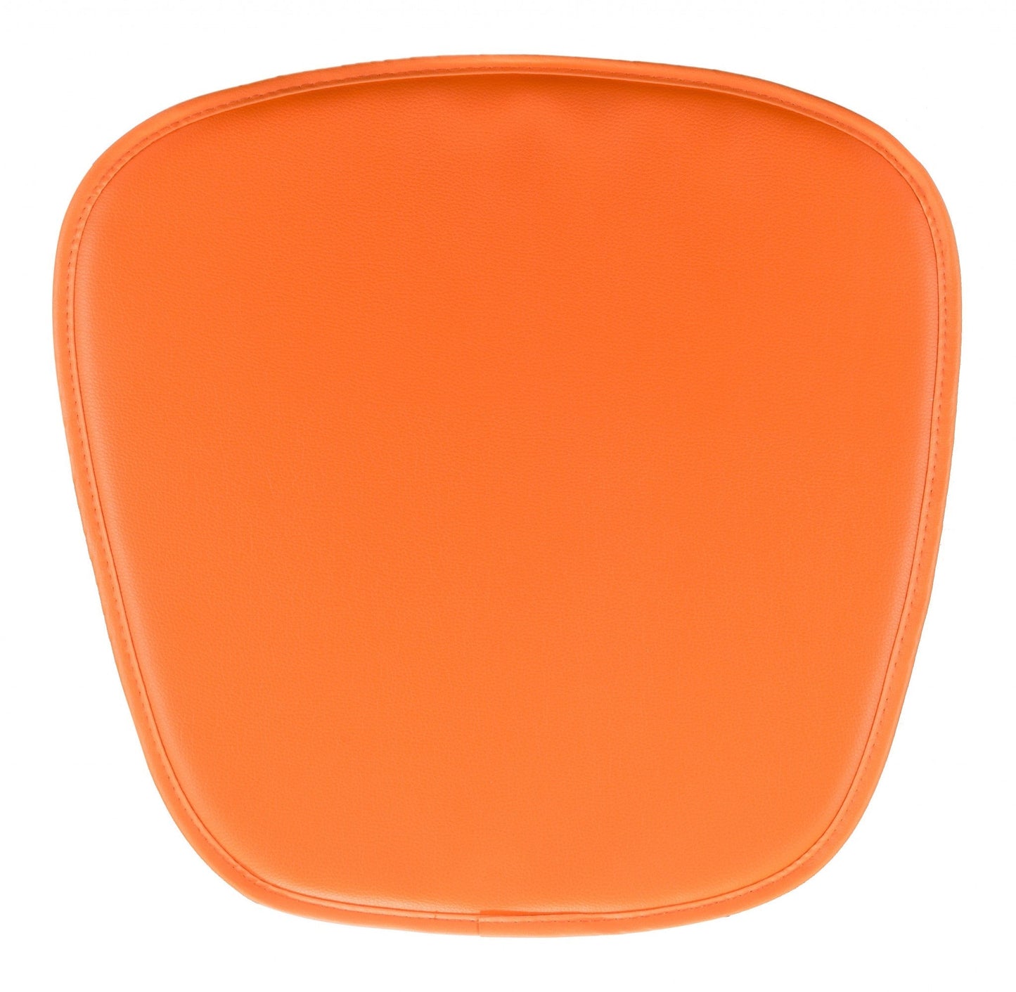 HomeRoots 17" x 17" Synthetic Solid Color Dining Chair Cushion Seat Cushion in Orange Finish