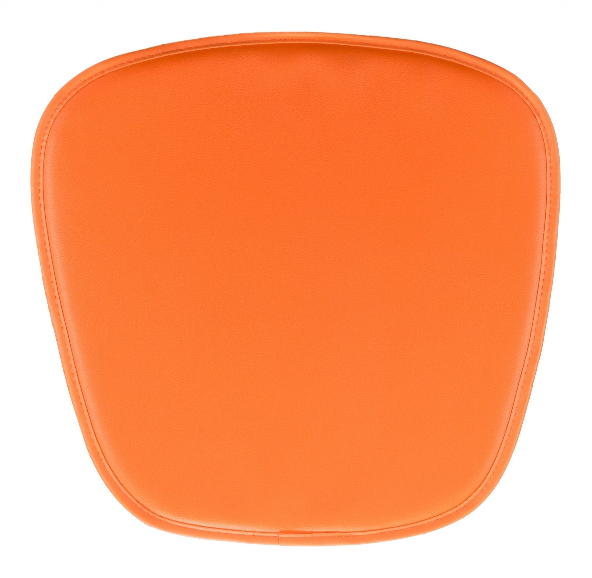 HomeRoots 17" x 17" Synthetic Solid Color Dining Chair Cushion Seat Cushion in Orange Finish